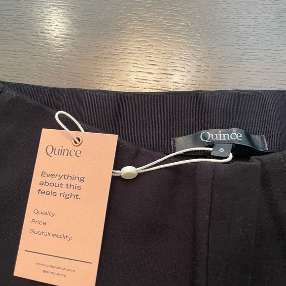 NWT QUINCE ULTA STRETCH PONTE ANLE PANTS SIZE SMALL COLOR BLACK. - Picture 10 of 13